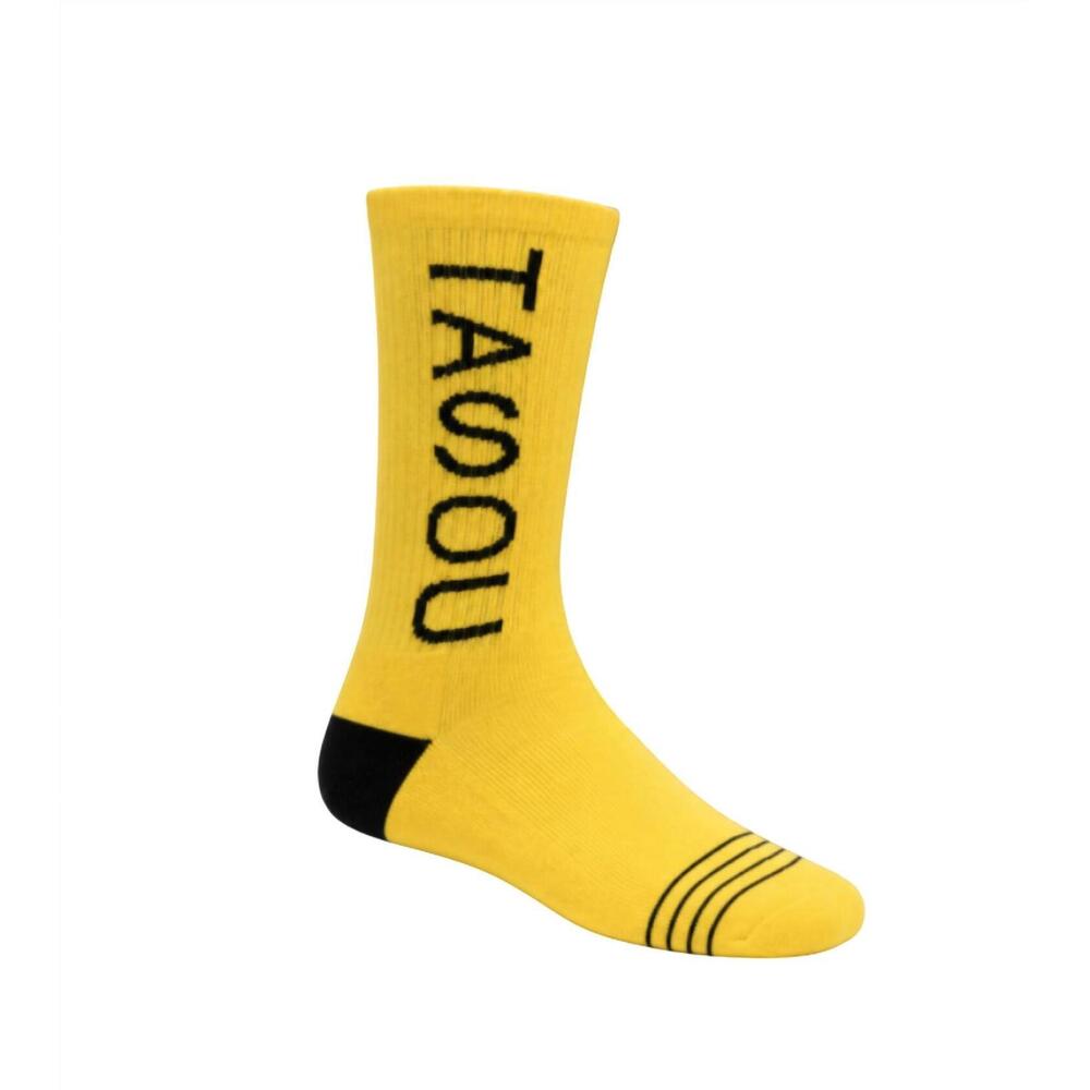 NEW THE ATHLETIC SIDE OF US art self printed socks – bold logo socks in yellow